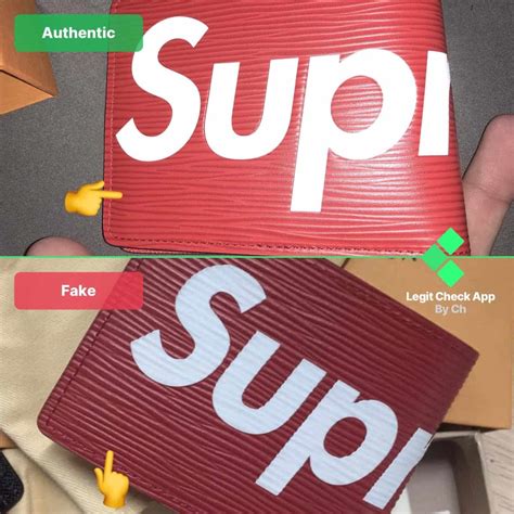 supreme lv wallet real vs fake